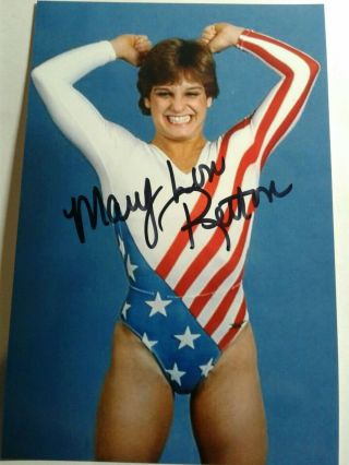 Mary Lou Retton Authentic Hand Signed 4x6 Photo - Olympic Gold Medal 1984