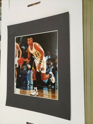 Reggie Miller Indiana Pacers Signed Autograph Matted Color 8x10 Photo
