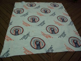 Illini Vintage Blanket - University Of Illinois Fighting Illini 80 