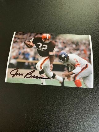Jim Brown Authentic Signed 4x6 Autograph Photo,  Nfl,  Browns,  Hof