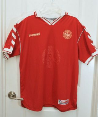 Hummel Denmark Dbu Dansk Boldspil Union Soccer Football Jersey Size Xl
