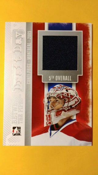 2013 - 14 Itg Between The Pipes Carey Price Draft Day Jersey /90 Dd - 03
