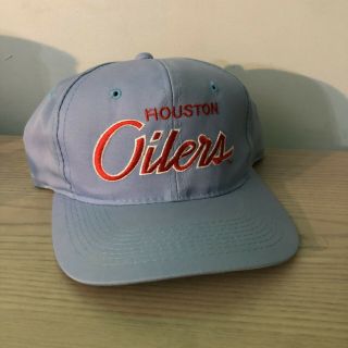 Vintage Houston Oilers Snapback Sports Specialties Script Hat Cap Nfl