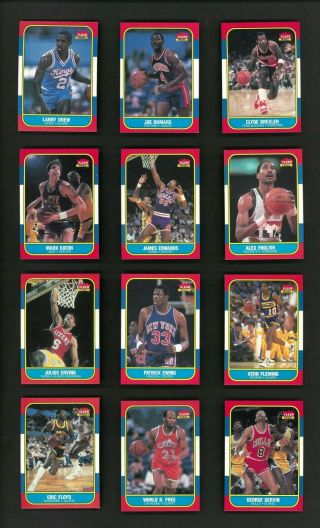 1986/1987 Fleer Basketball 31 Julius Erving 86/87 Set Break Card " Dr.  J " Nm/mt