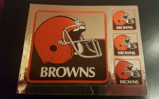 Vintage Cleveland Browns Team Issued Sticker Stickers 1980 