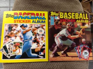 BOX OF 12 1981 & 1982 Topps Baseball Sticker books Albums BRETT CARTER 2