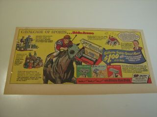 1949 Gillette Ad Featuring Eddie Arcaro,  Thoroughbred Horse Racing Jockey