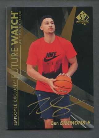 2017 Sp Authentic Future Watch Employee Exclusive Ben Simmons Rc Auto