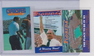 Vintage Pocket Schedules College Football Florida Gators 1981 1984 1983