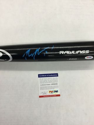 Max Muncy Dodgers Star Signed Rawlings Black Bat Psa Af42124