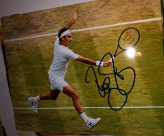 Roger Federer Signed 8x10 Photo Tennis Picture Autograph Pic Goat