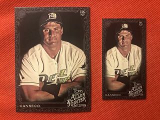 Jose Canseco 2019 Topps Allen & Ginter X Rays Athletics Red Sox Base And Mini Sp
