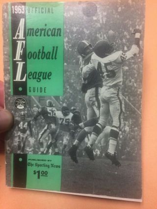 1963 American Football League Official Guide - The Sporting News