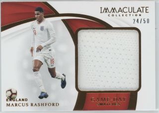 Marcus Rashford 2018 - 19 Immaculate Game Game Day Relic 24/50 Man U Rhn