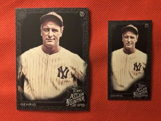 Lou Gehrig 2019 Topps Allen & Ginter X Yankees Hof Base And Mini Sp