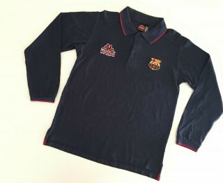 Barcelona Fc 1997/98 Polo Football Shirt S Vintage Soccer Jersey Kappa