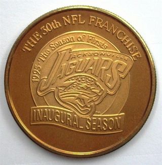 1995 Jacksonville Jaguars " Inaugural Season " Bronze Medal Perfect Proof Dcam