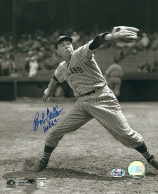 Autographed 8x10 Bob Feller " Hof 62 " Cleveland Indians Photo - W/coa