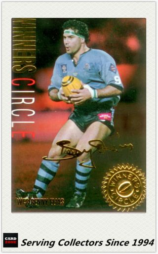1995 Dynamic Rugby League Series 1 Winners Circle Card Wc8:benny Elias