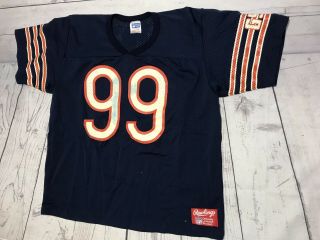 Vintage 80s Chicago Bears Football Jersey Mens Large Dan Hampton 99 Rawlings 2