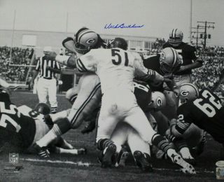 Dick Butkus Autographed/signed Chicago Bears 16x20 Photo Pile 21022 Jsa