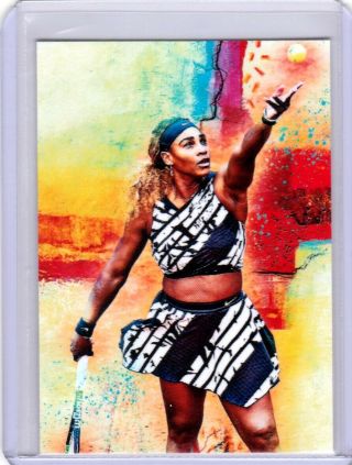 2019 Serena Williams Tennis Professional 1/1 Aceo Racket Sketch Print Card By:q