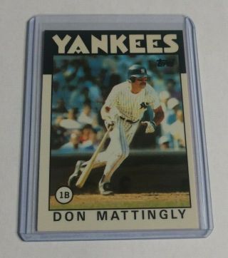 R15,  077 - Don Mattingly - 1986 Topps Tiffany - 180 - Yankees -