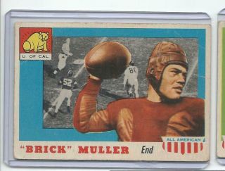 1955 Topps All American 22 Brick Muller Vg U Of Cal Bears Vintage Football Card