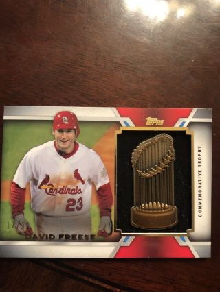 2014 Topps Update David Freese World Series Commemorative Trophy /99 Cardinals