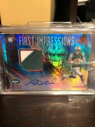 Sam Darnold 2018 Illusions First Impressions Patch Auto Rookie Rc 06/50 137