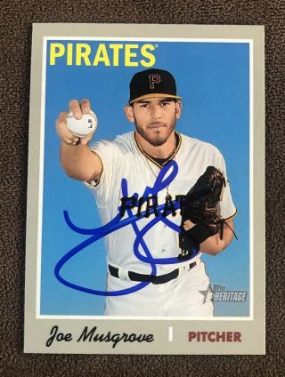 Joe Musgrove Signed 2019 Topps Heritage Autographed Auto Card Pittsburgh Pirates