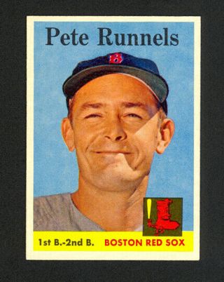 1958 Topps Pete Runnels 265 - Boston Red Sox - Nm - Mt,