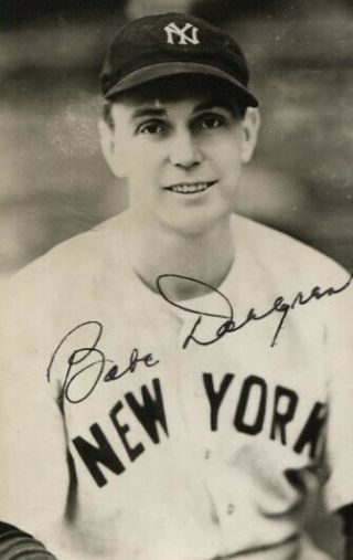Babe Dahlgren Autographed York Yankees Vintage Rowe Postcard
