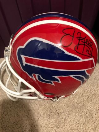 Jim Kelly Authentic Signed/ Autographed Buffalo Bills Fs Ridell On Field Helmet