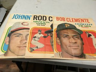 1970 Topps Baseball Posters Set (1 - 24) Ex W/ Clemente