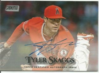 2019 Topps Stadium Club Tyler Skaggs On - Card Rookie Auto Sp Los Angeles Angels