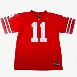 Nike Ohio State Buckeyes Red Home 11 College Football Jersey Boys Xl