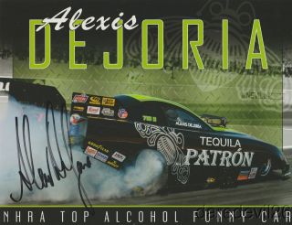 2010 Alexis Dejoria Signed Patron Tequila Ford Mustang Tafc Nhra Postcard