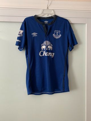 Umbro Everton Fc Kevin Mirallas 11 2014 - 2015 Home Epl Jersey Size Large