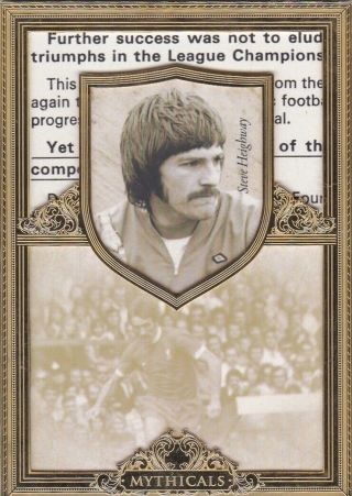 Steve Heighway Liverpool Fc 2016 Futera Gold Plated Mythical Card 7/7 Worldwide