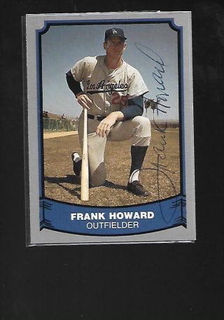 Frank Howard 1988 Pacific Legends Hand - Signed Auto L.  A.  Dodgers
