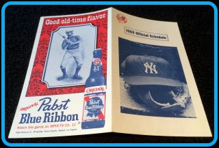 1969 York Yankees Pabst Blue Ribbon Beer Schedule