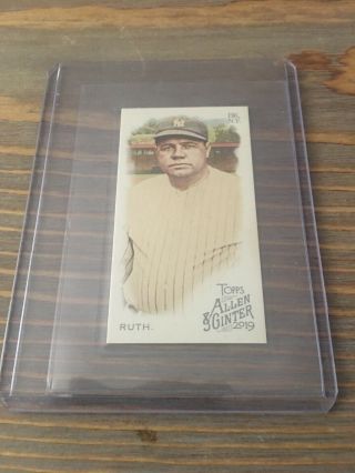 2019 Topps Allen & Ginter Babe Ruth Rip Card Exclusive Mini Ssp Yankees