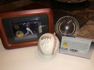 David Ortiz Signed 2007 World Series Baseball Boston Red Sox Sports Memorabilia