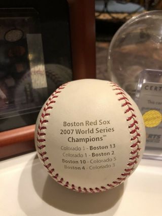 David Ortiz Signed 2007 World Series Baseball Boston Red Sox Sports Memorabilia 6