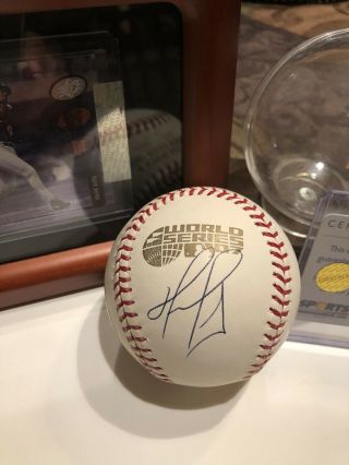 David Ortiz Signed 2007 World Series Baseball Boston Red Sox Sports Memorabilia 8