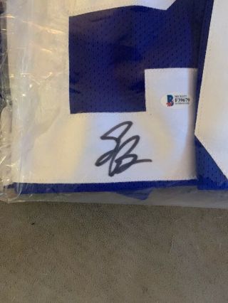 Saquon Barkley Autographed 26 BIG BLUE Jersey (Beckett) 3