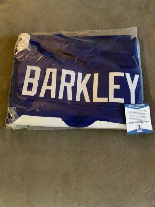 Saquon Barkley Autographed 26 BIG BLUE Jersey (Beckett) 4