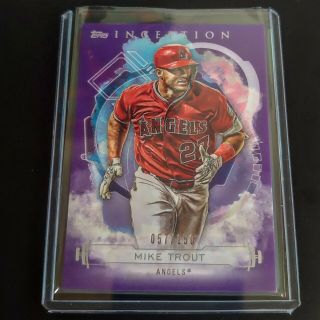 2019 Topps Inception Mike Trout Purple 57/150.  1.  Angels