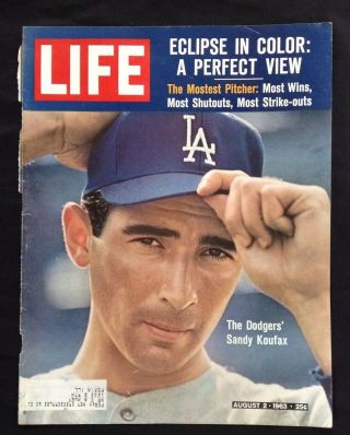 1963 Vintage Baseball Article Sandy Koufax Los Angeles Dodger